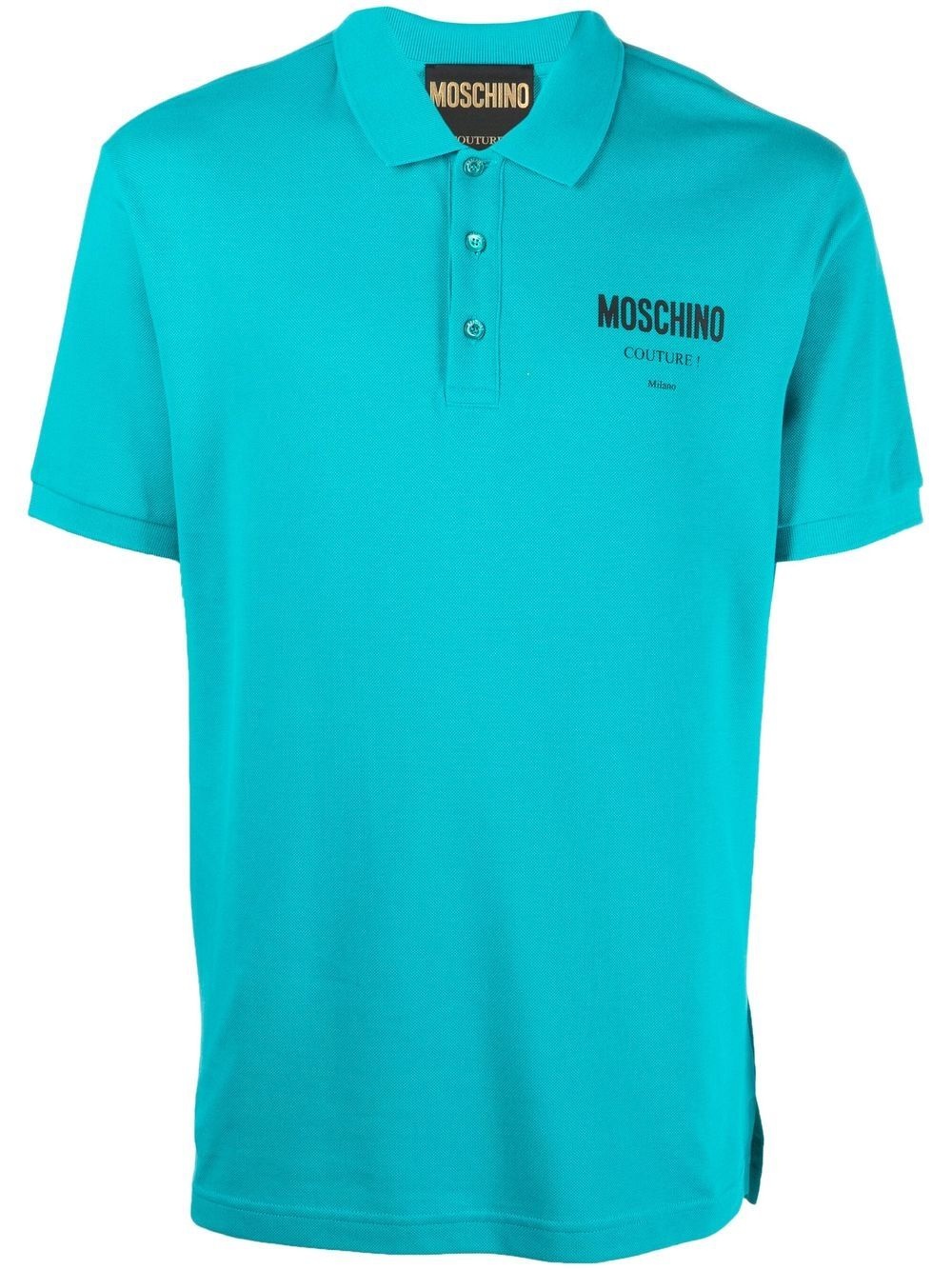 logo-print polo shirt - 1