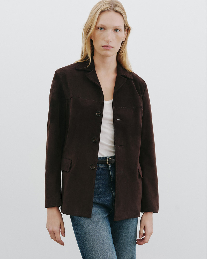 NILI LOTAN TRISTAN SUEDE JACKET outlook