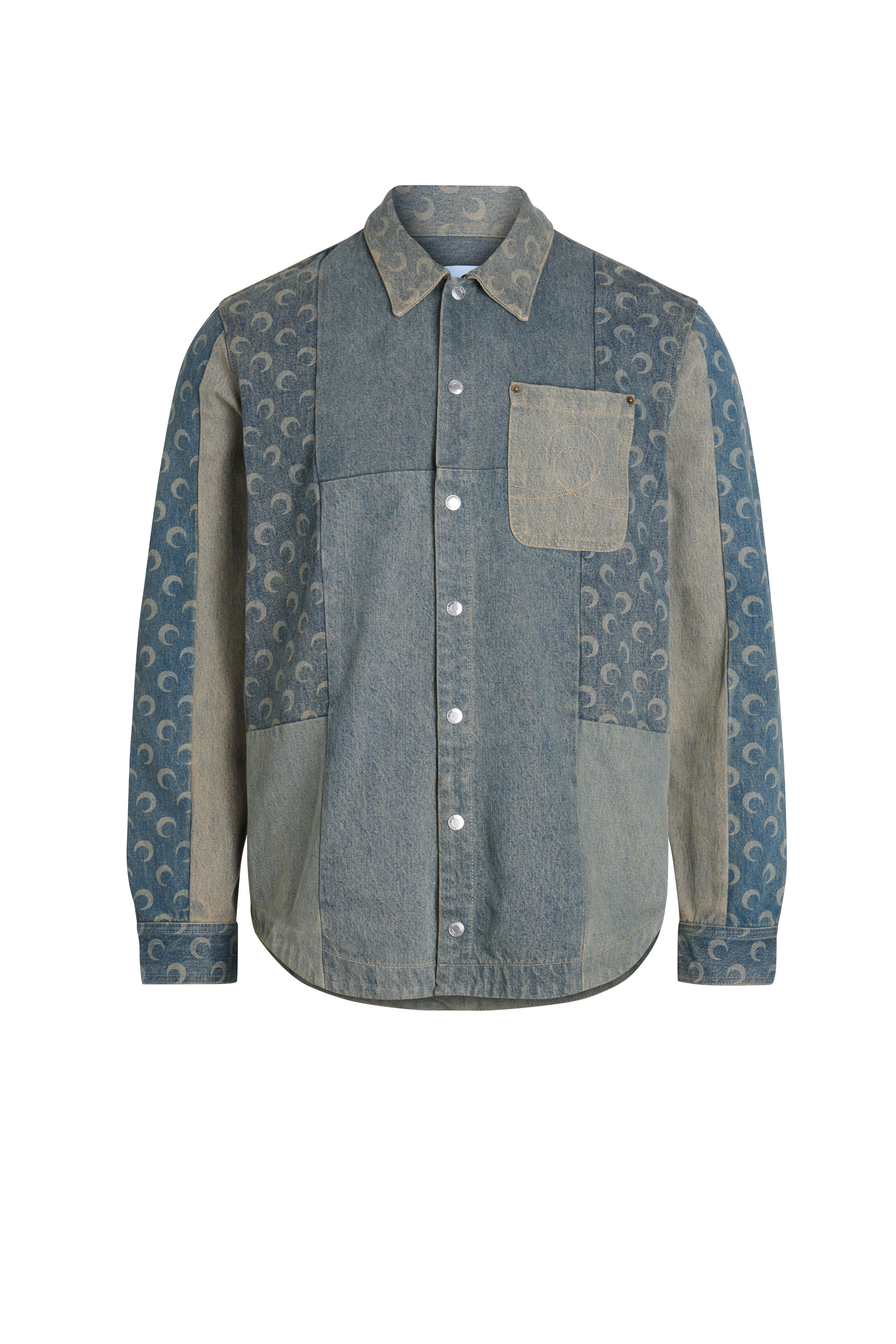 Regenerated Denim Button Down Shirt - 1