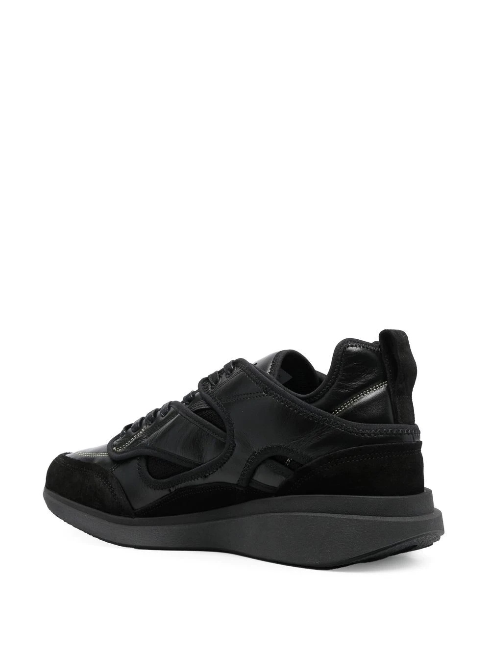 panelled low-top sneakers - 3