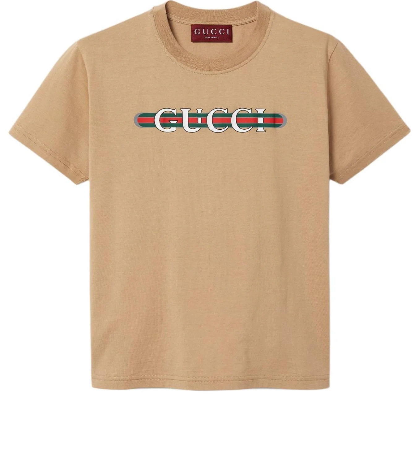 (WMNS) Gucci Cotton Jersey T-Shirt With Print 'Beige' 787299-XJGNW-2293 - 1