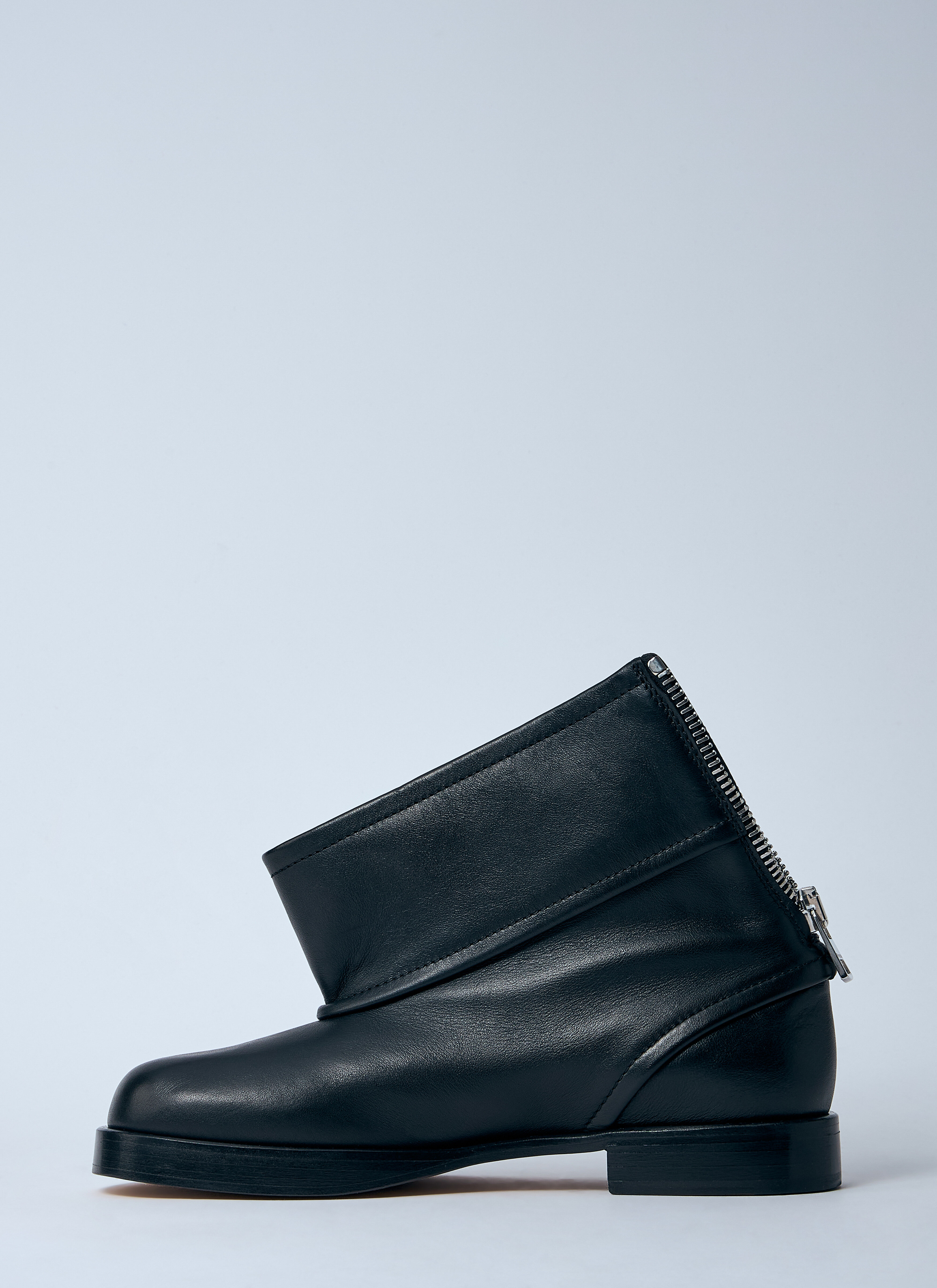 Leather Biker Boots - 4
