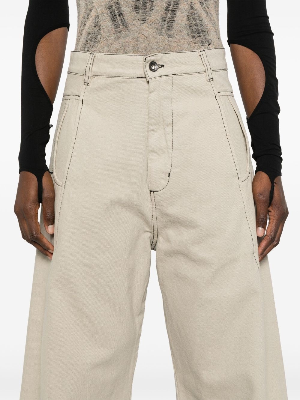 high-waisted wide-leg jeans - 5