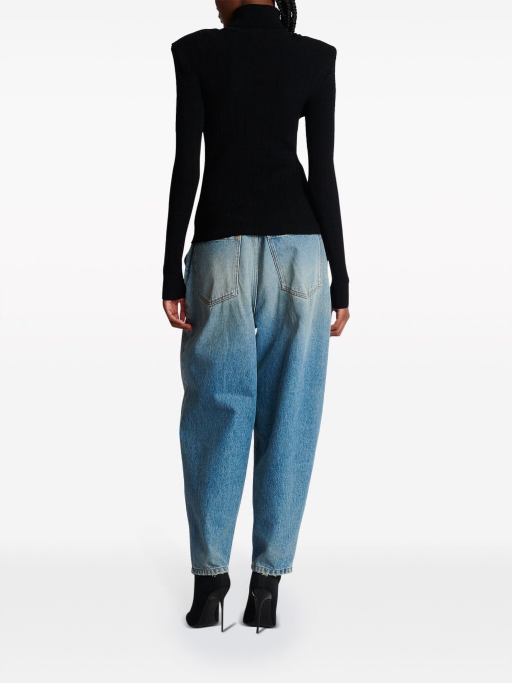 button-embellished roll-neck jumper - 4