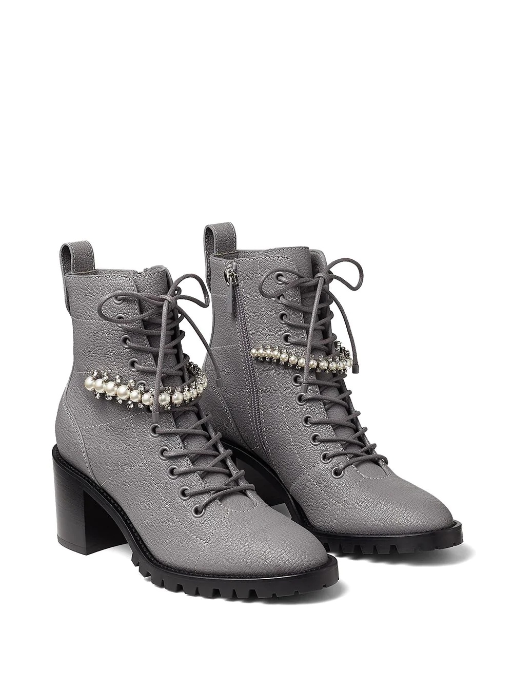 Cruz 65mm pearl-embellished ankle boots - 2