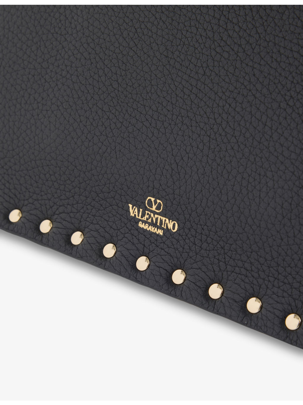 Rockstud Leather Clutch Bag - 3