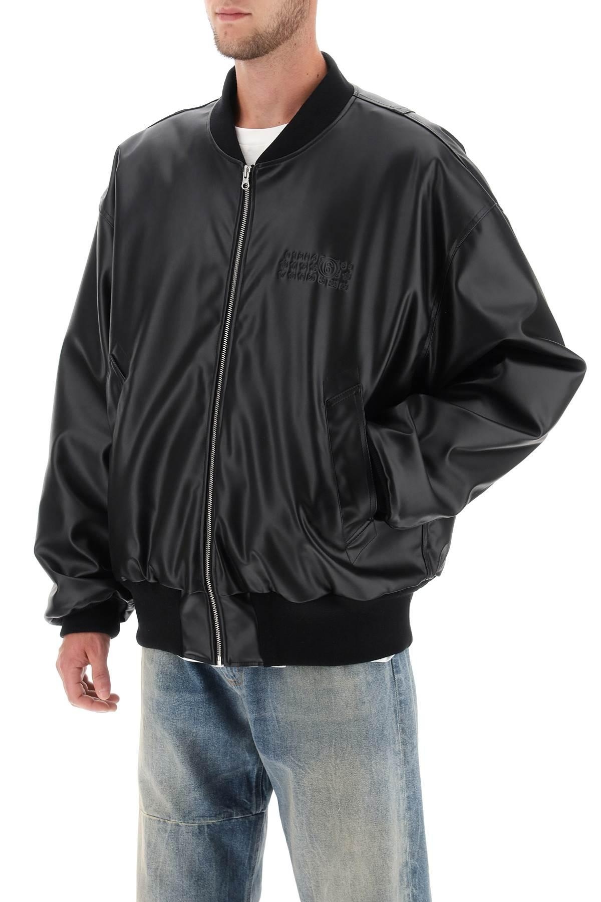 MM6 Maison Margiela FAUX LEATHER BOMBER JACKET | netdressed