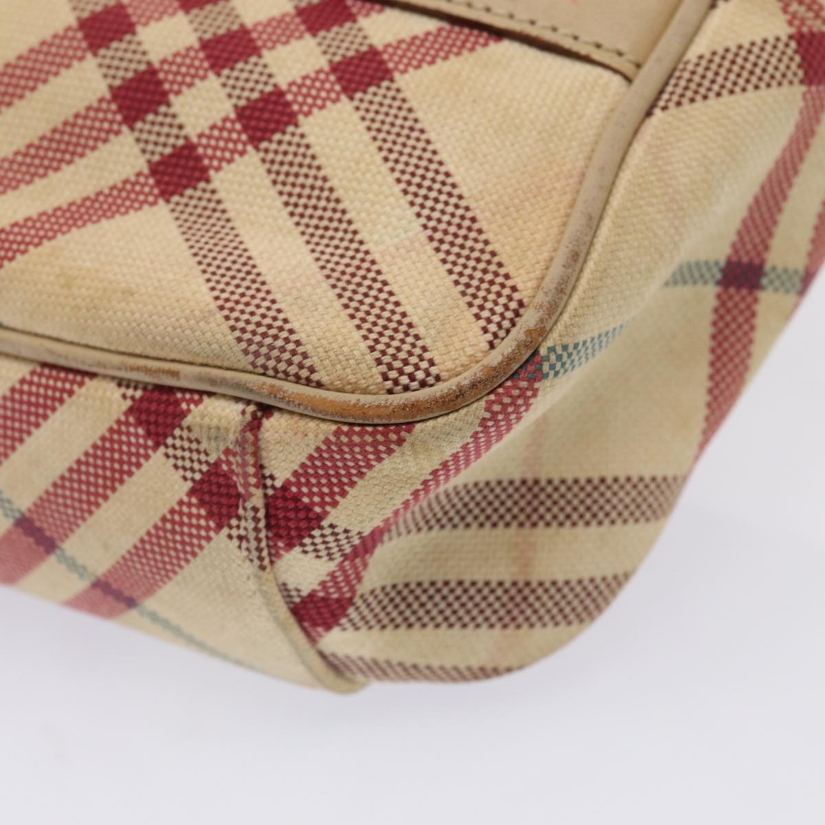 Burberry Nova Check Blue Label Shoulder Bag Canvas Beige Red - 9