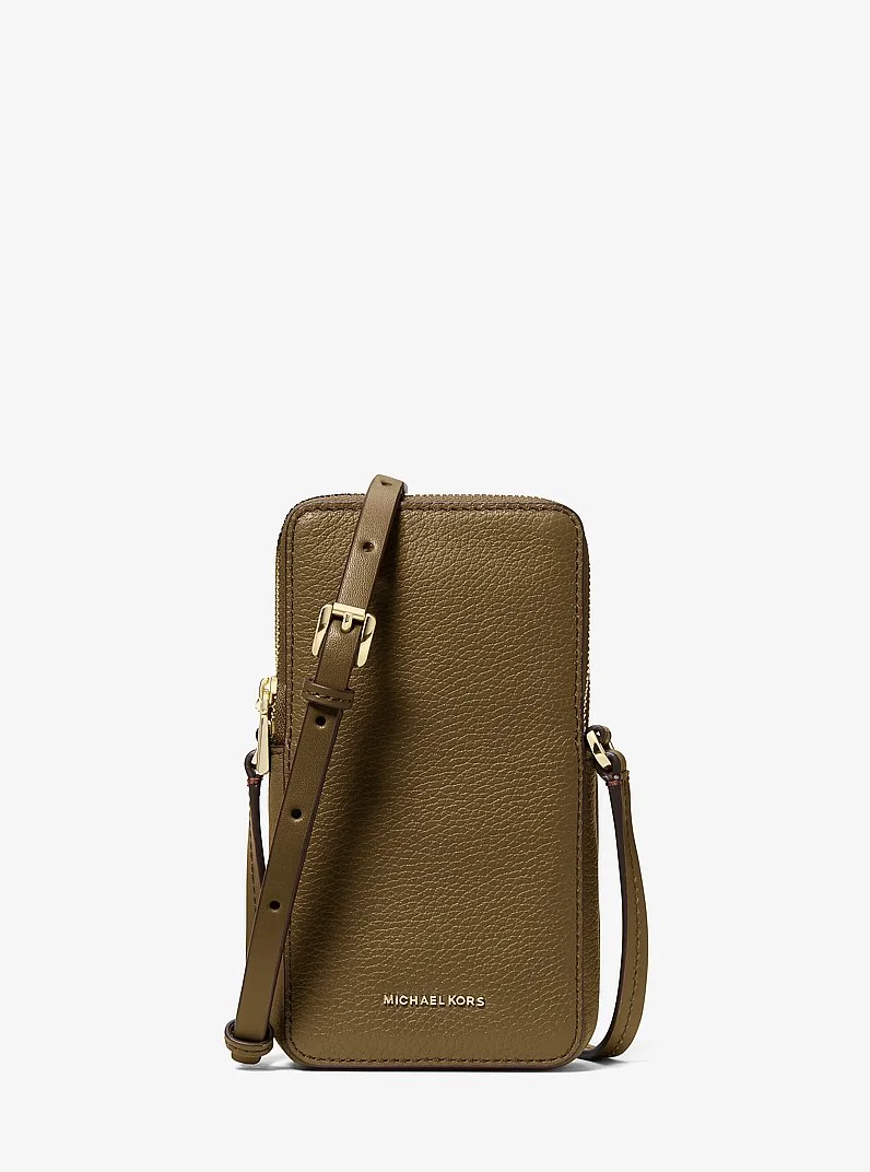 Jet Set Small Pebbled Leather Smartphone Crossbody Bag - 1