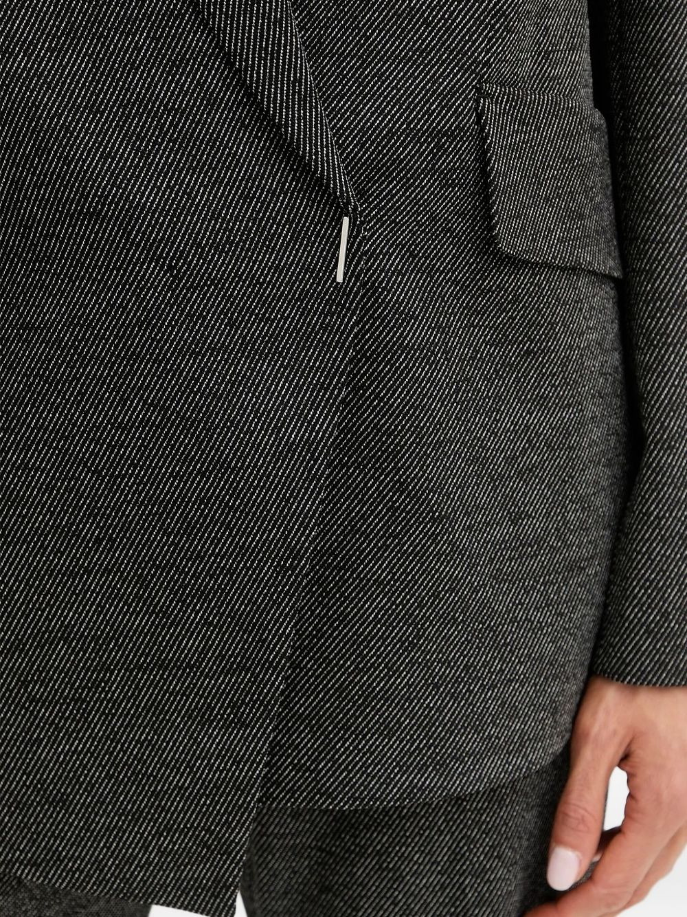 pinstripe peak-lapel blazer - 5