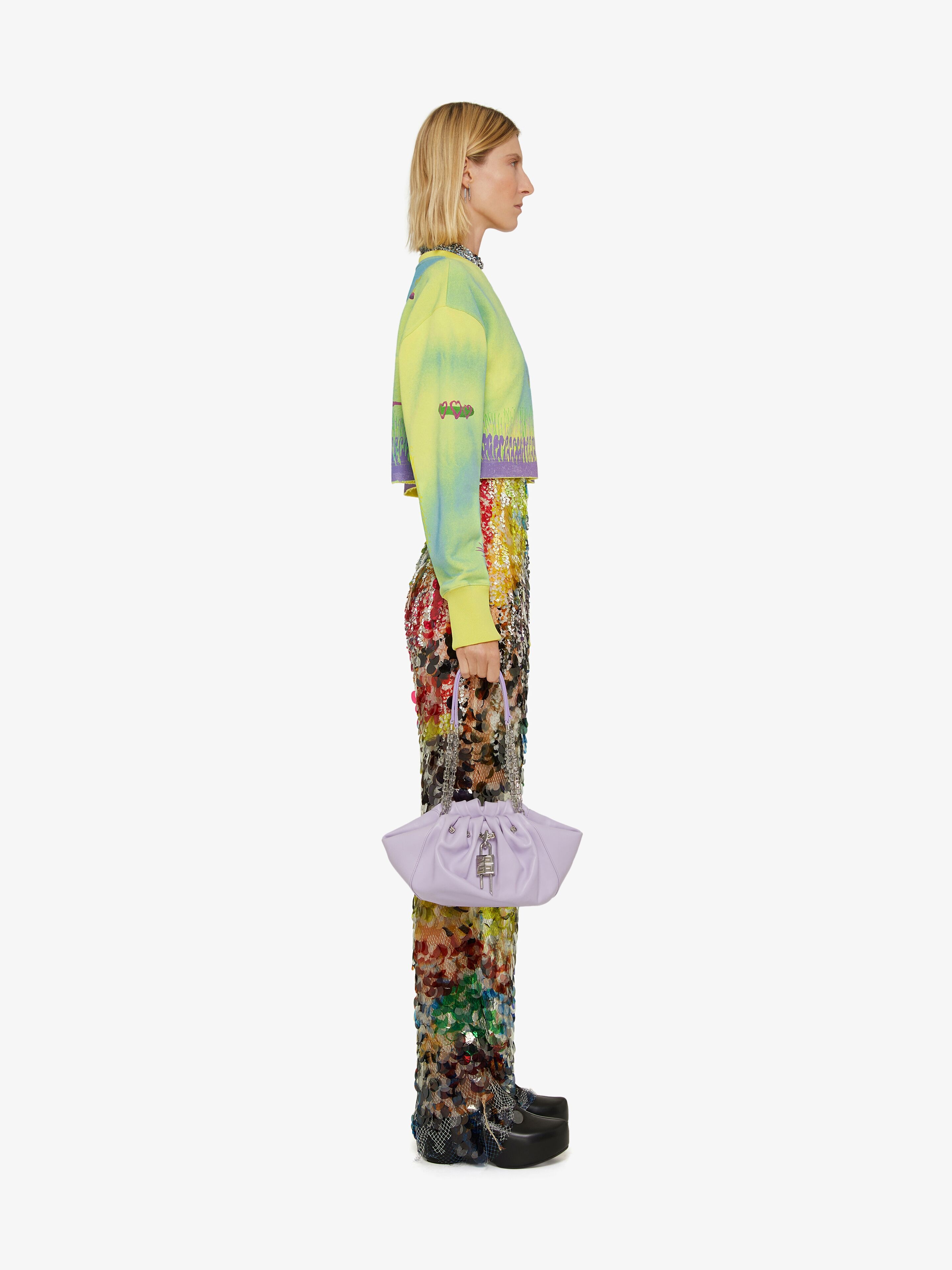 SWEATSHIRT IN FELPA WITH STENCIL EFFECT PRINT - 3