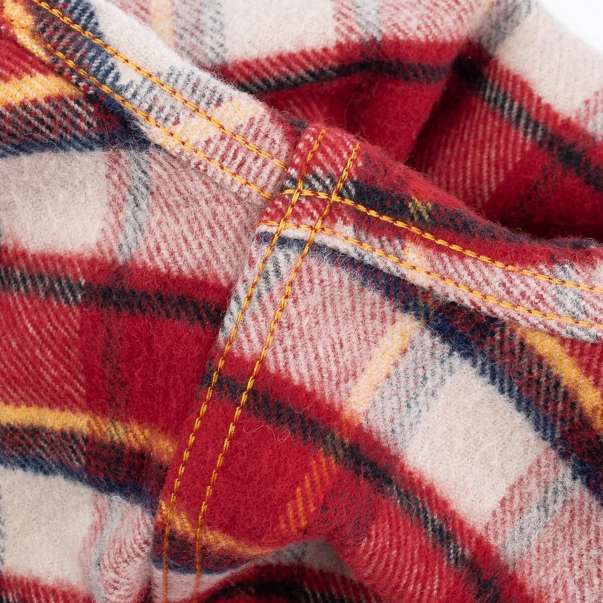 Ultra Heavy Flannel Classic Check Work Shirt - Red - 14