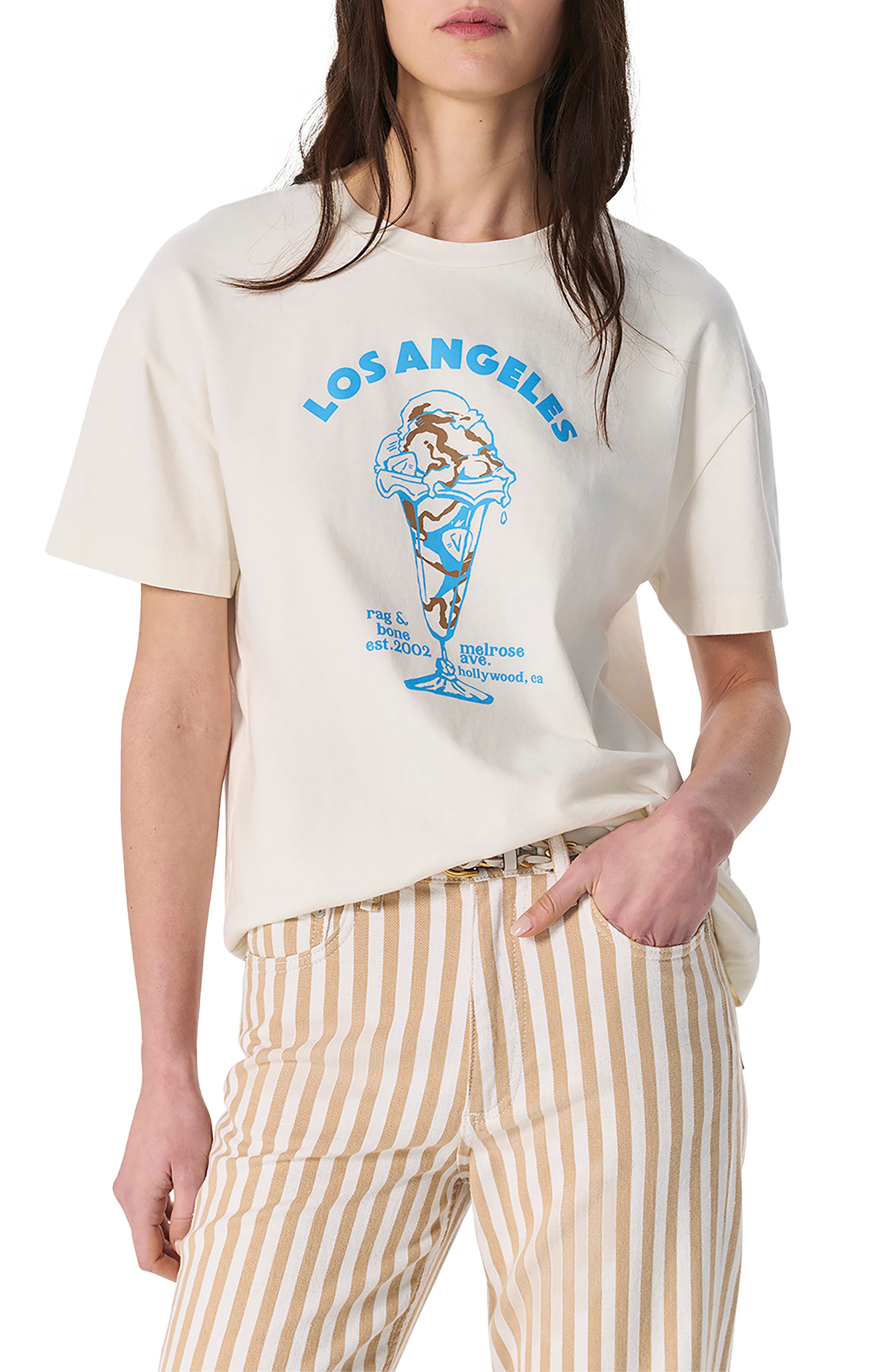 rag & bone Los Angeles Ice Cream Cotton Graphic T-Shirt in Chalk at Nordstrom - 1