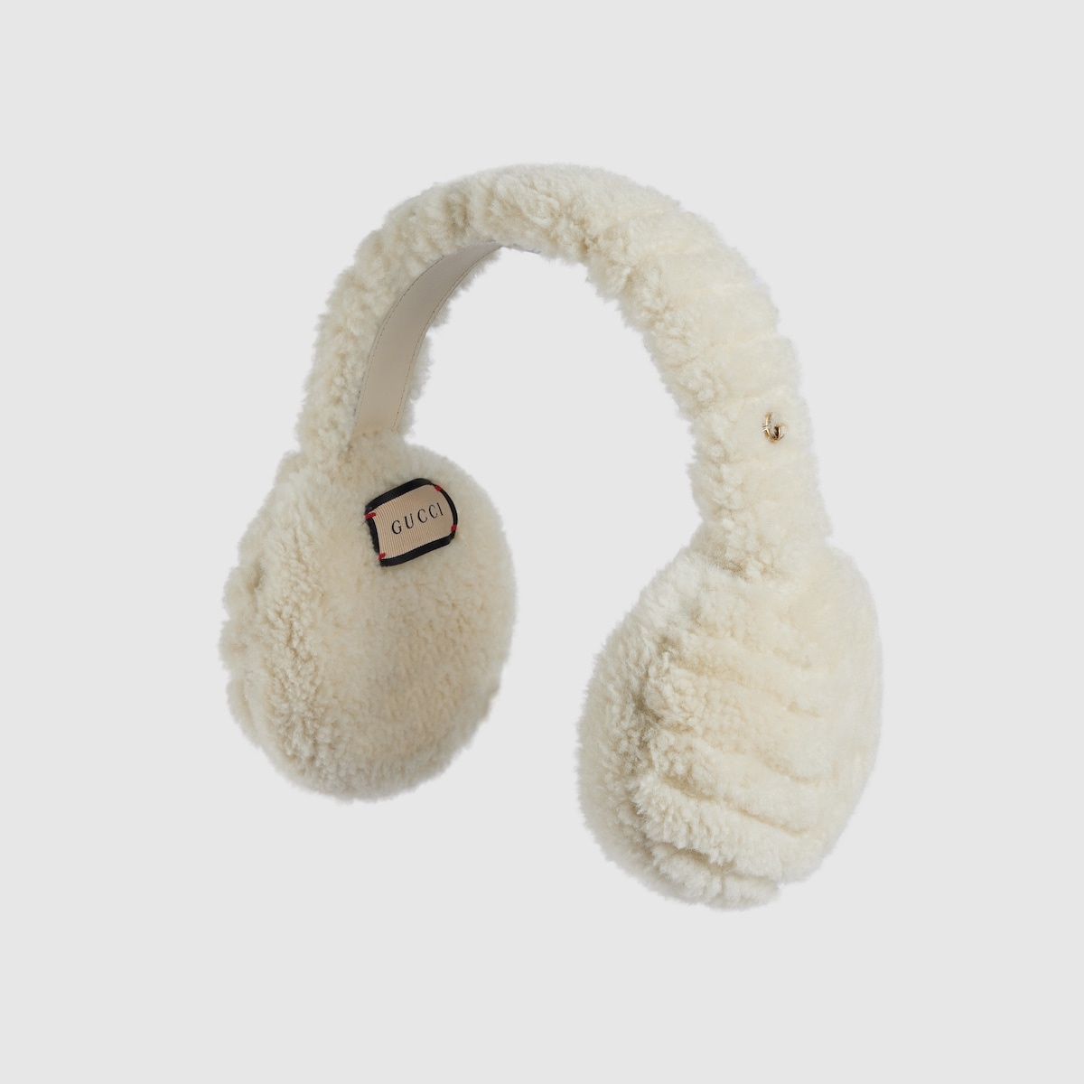Shearling ear muffs with Double G - 4