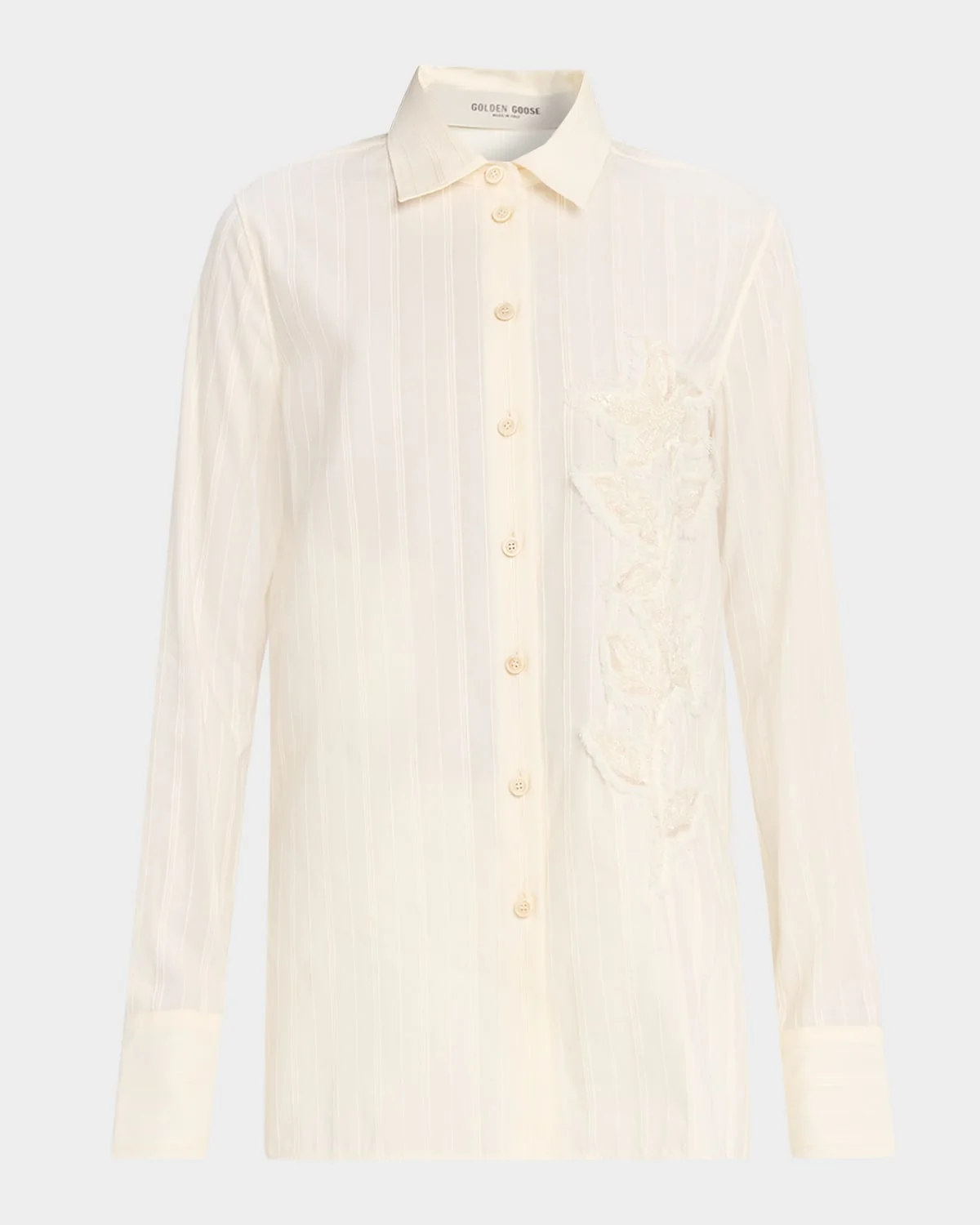 Journey Embroidered Button-Front Shirt - 1