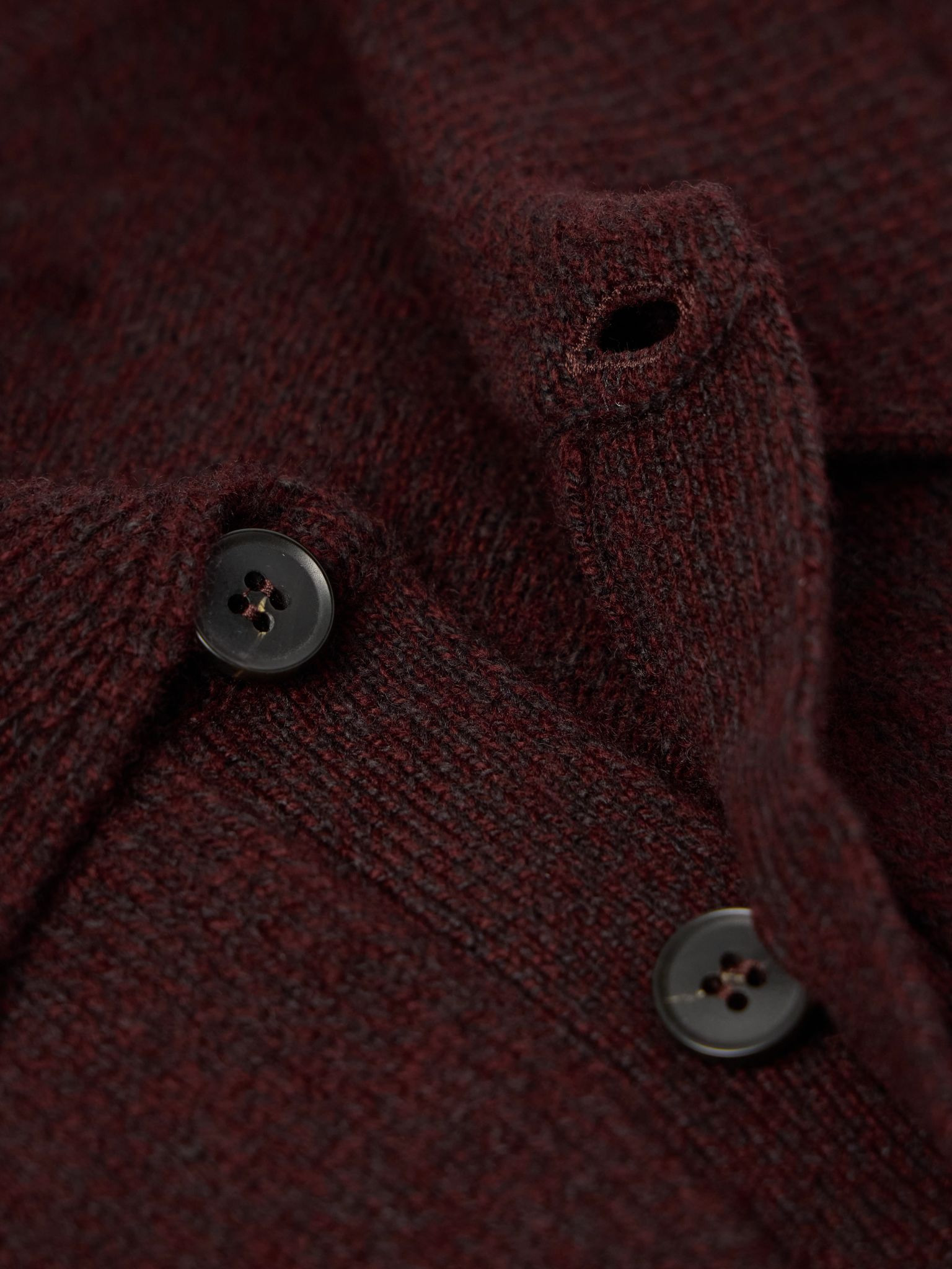 Wool Polo Shirt Brown - 5