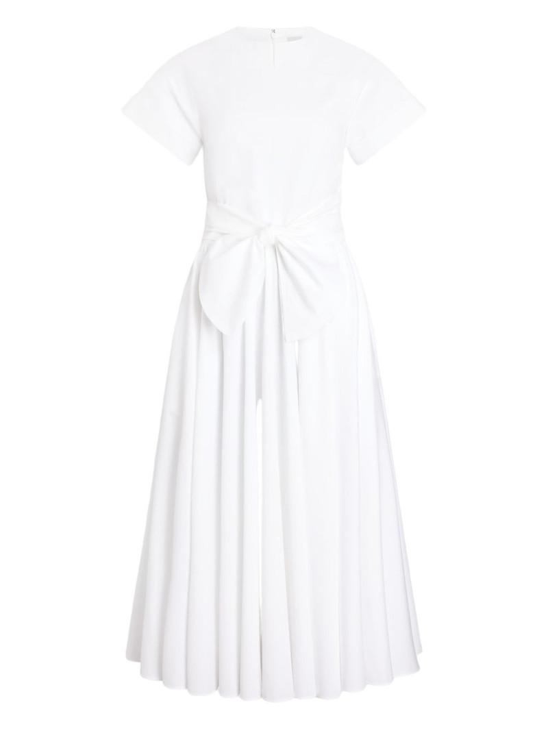 short-sleeves knot midi dress 1