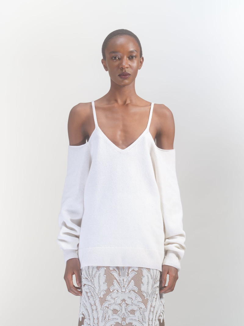Dries Van Noten OFF-SHOULDER SWEATER outlook