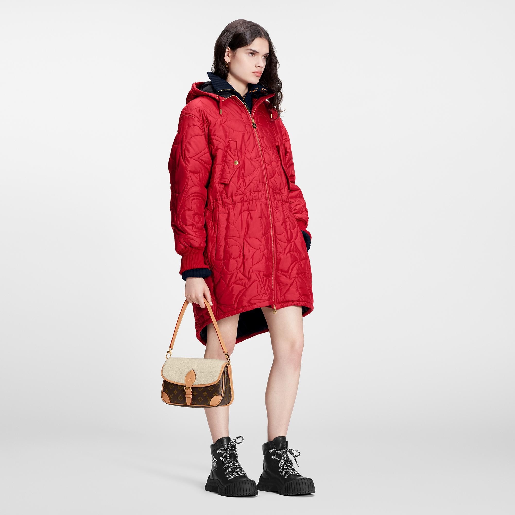 Quilted Monogram Long Parka - 2