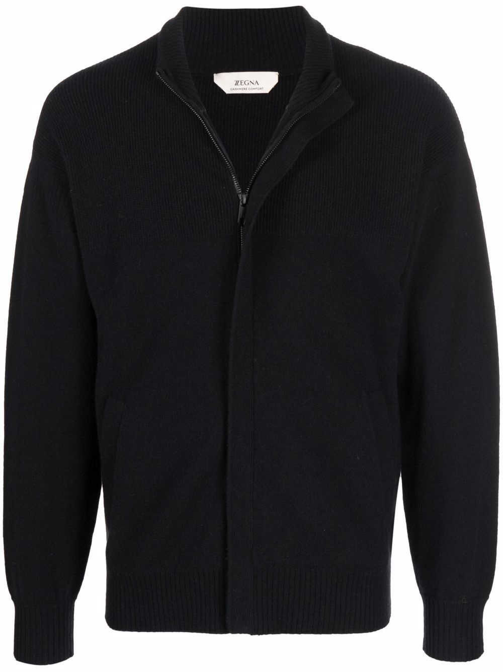 cashmere-blend full zip cardigan - 1