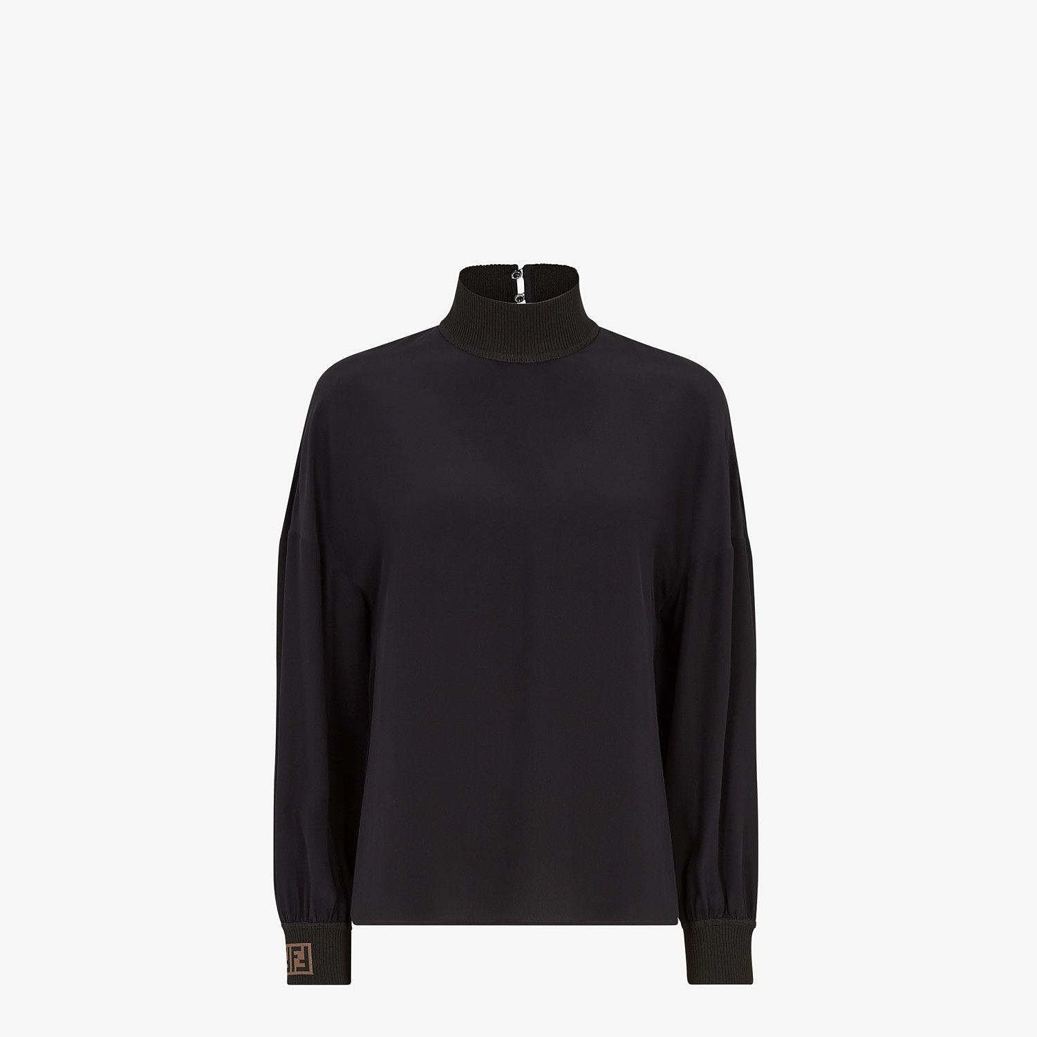 Black crêpe de chine blouse - 1