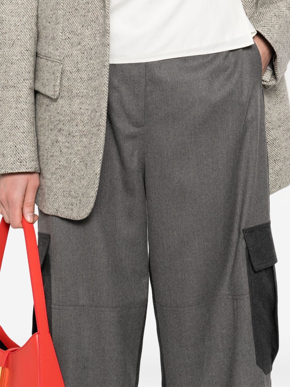 wool straight-leg trousers - 5