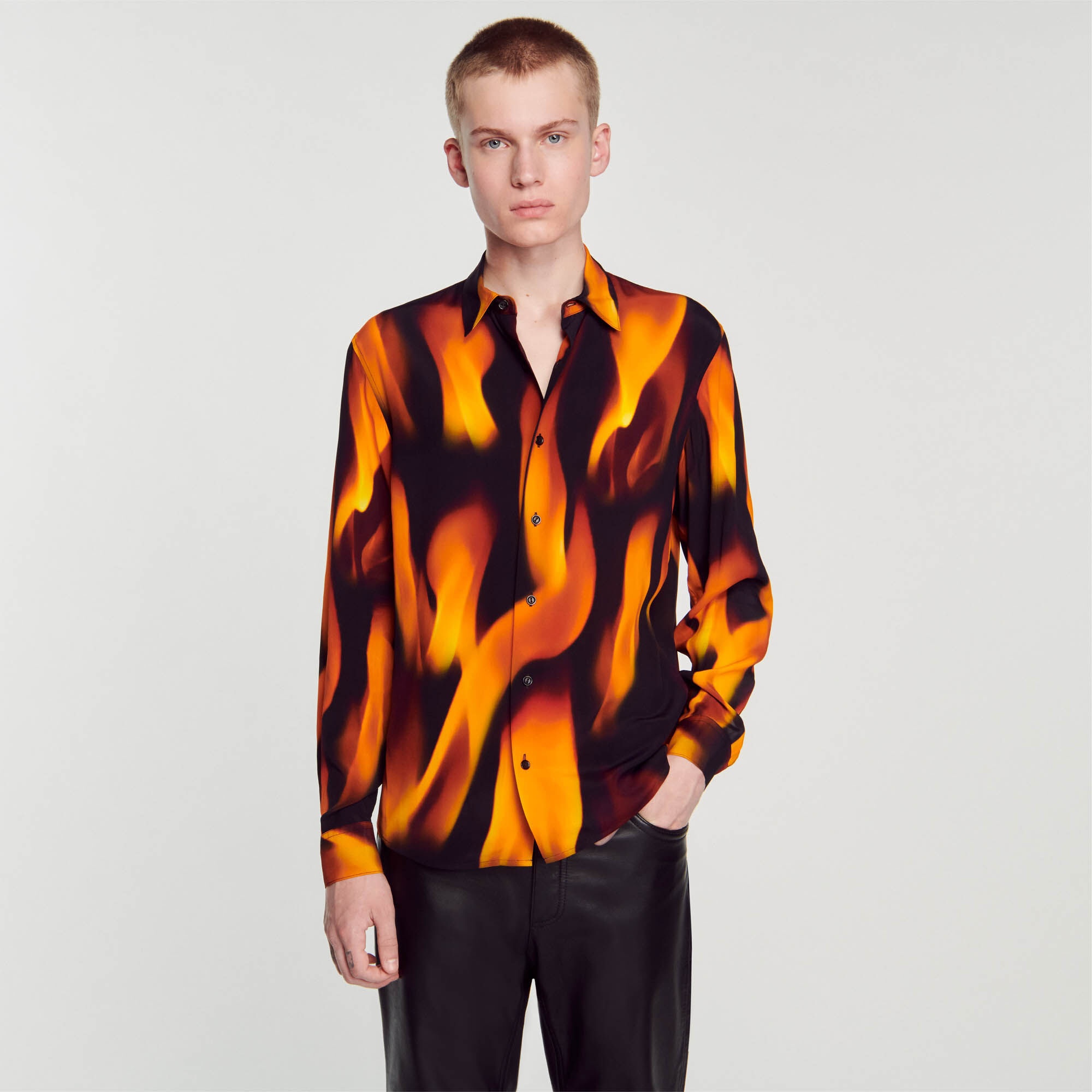 FLAME PATTERN SHIRT - 5