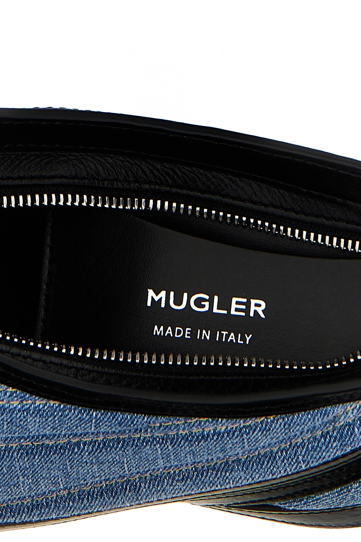 'small denim spiral curve 01' shoulder bag - 5