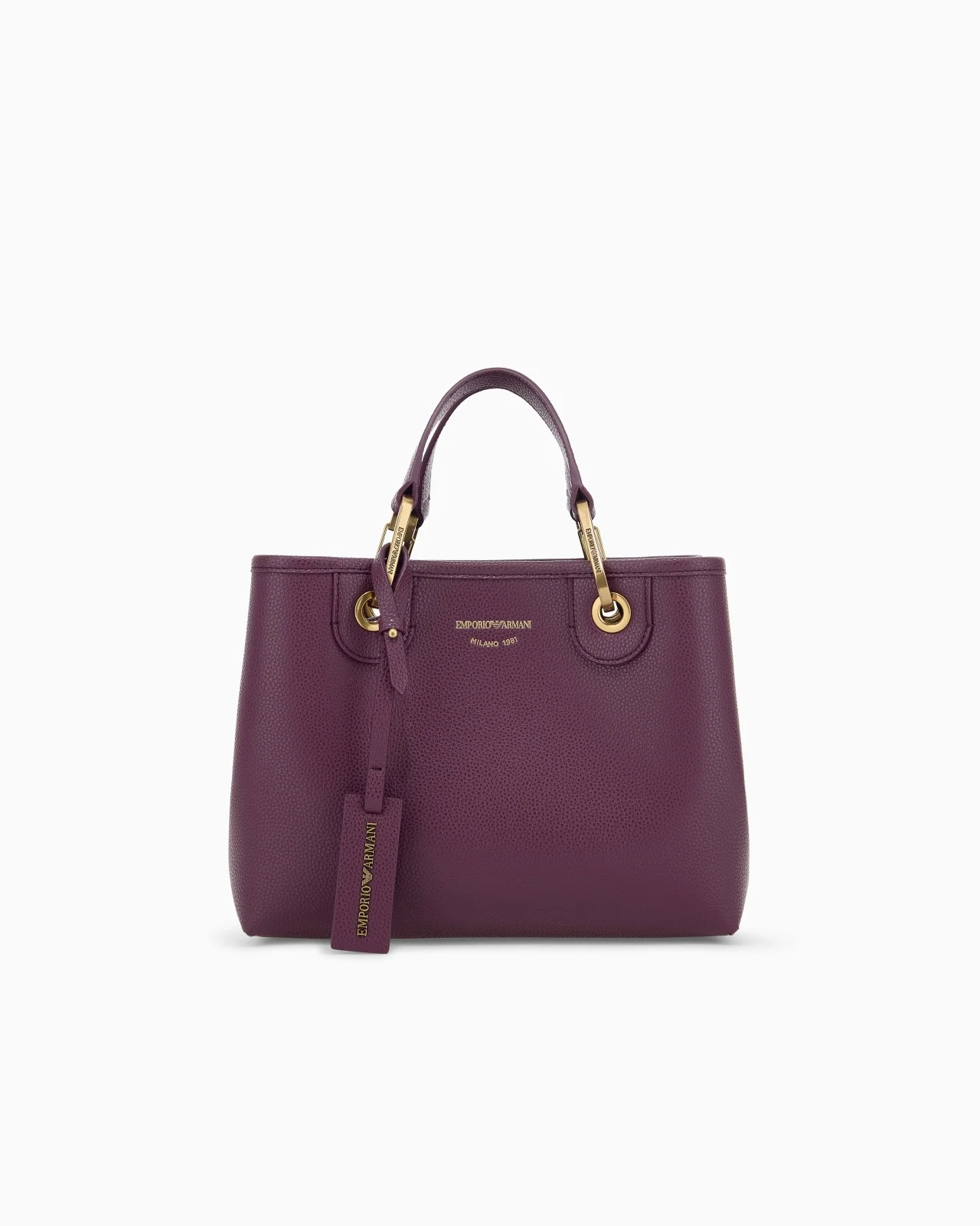 SHOPPING BAG WITH PEBBLED FINISH AND DETACHABLE STRAP - 1