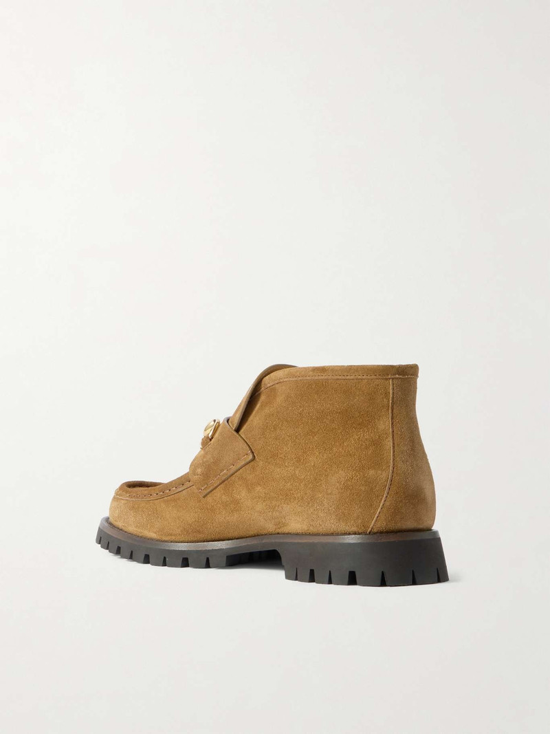 Sylke horsebit-detailed suede ankle boots 3