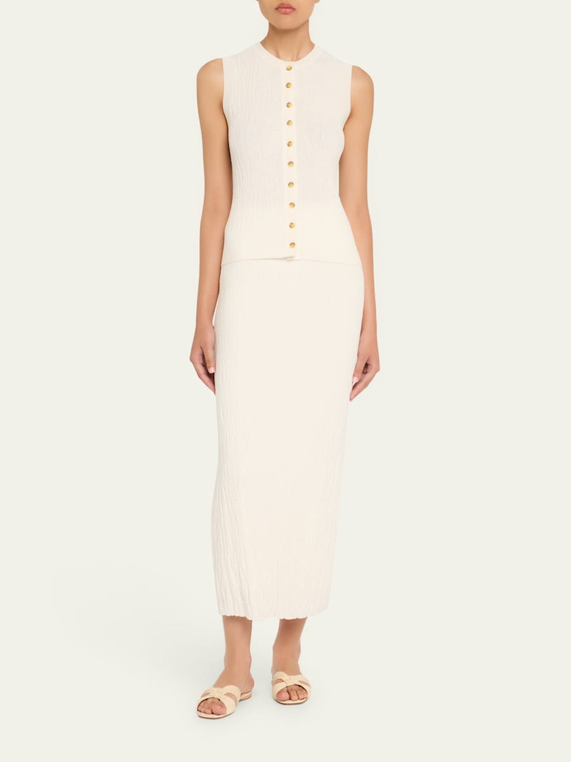 ANNA QUAN Josephine Textured Pull-On Skirt outlook