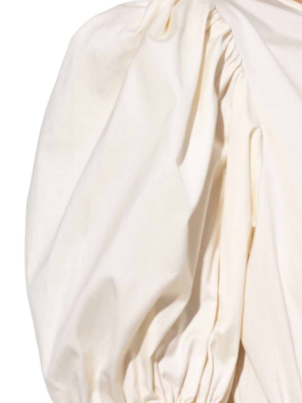 puff-sleeve midi dress - 5