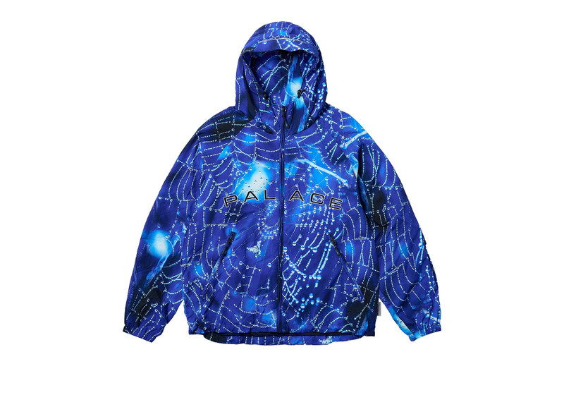 ARC SHELL HOODED JACKET SPIDER WEB BLUE - 1