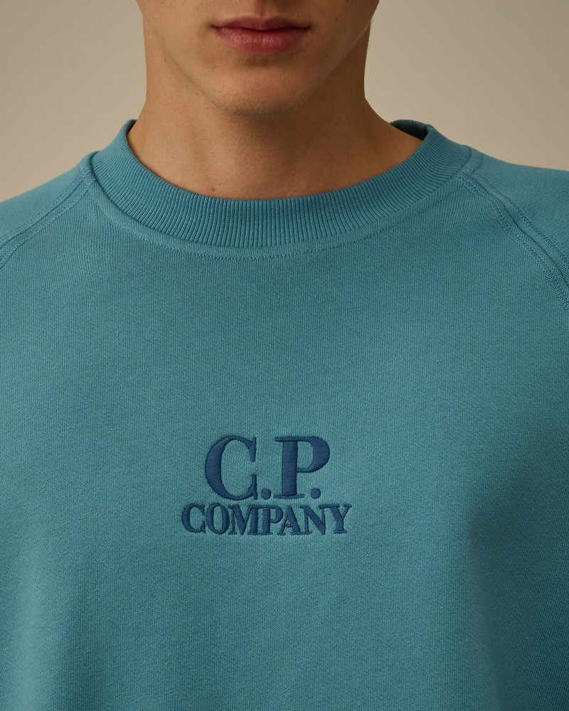 Diagonal Raised Fleece Crewneck Logo Sweatshirt 5