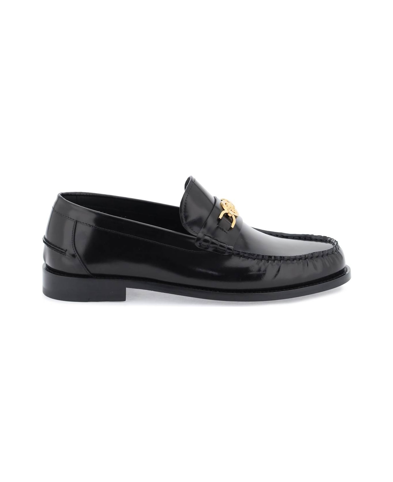 Black Leather Loafers - 1