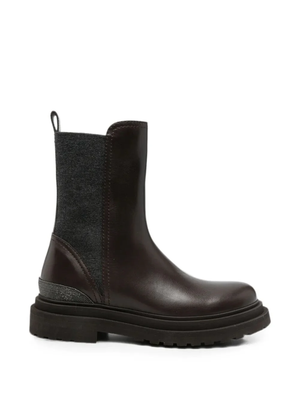 Ankle Boots Leather Dark Brown - 1