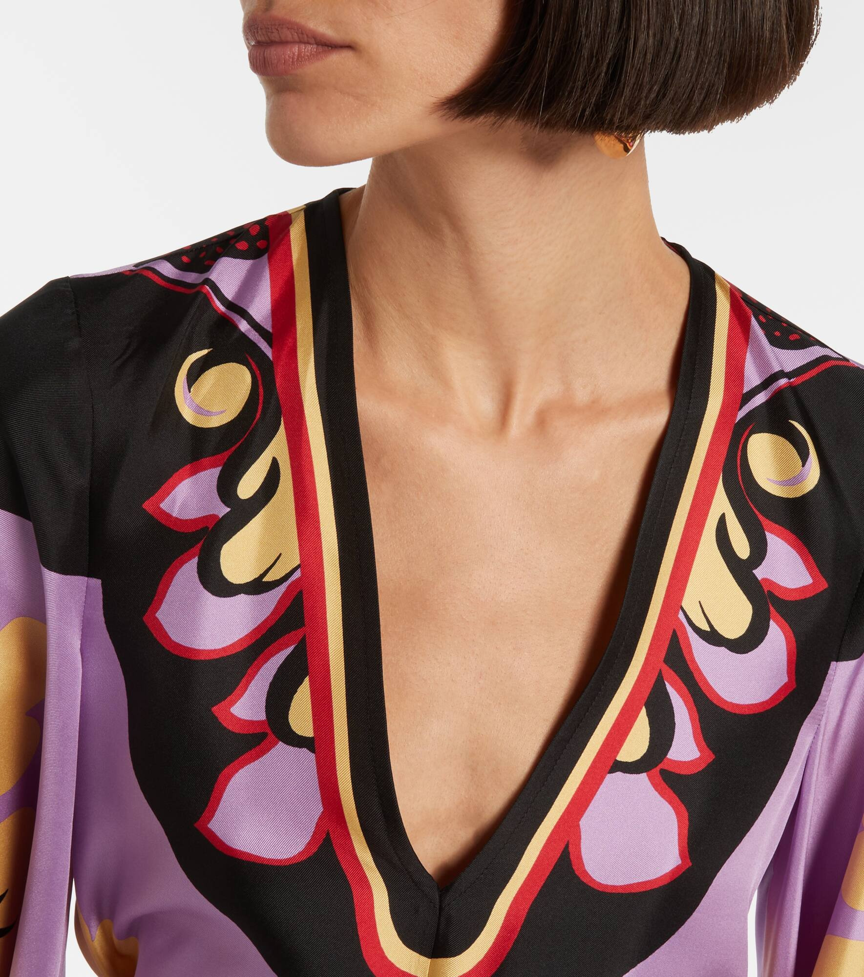 Magnifico Placée silk twill minidress - 4
