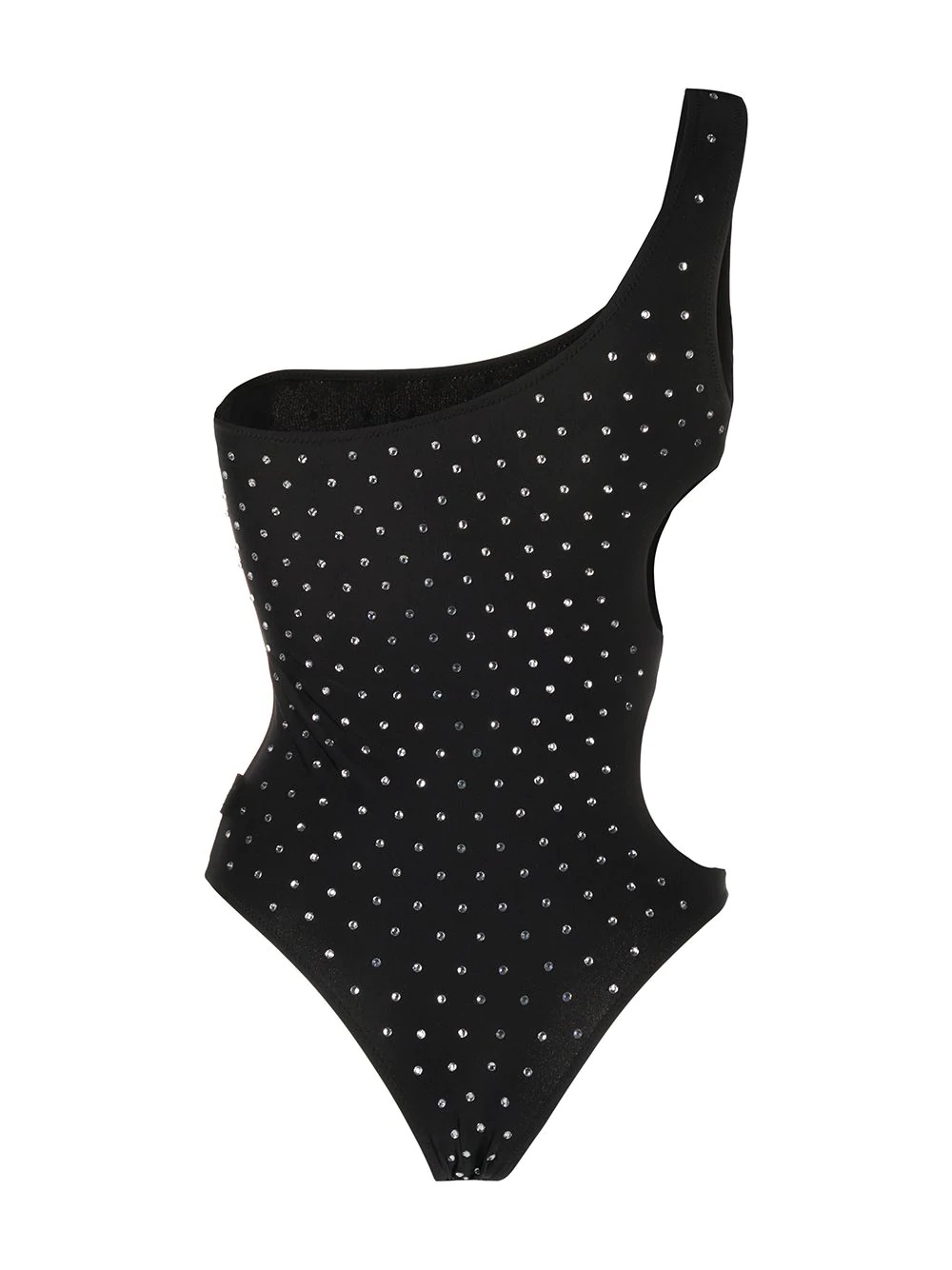 one-shoulder rhinestone swimsuit - 2