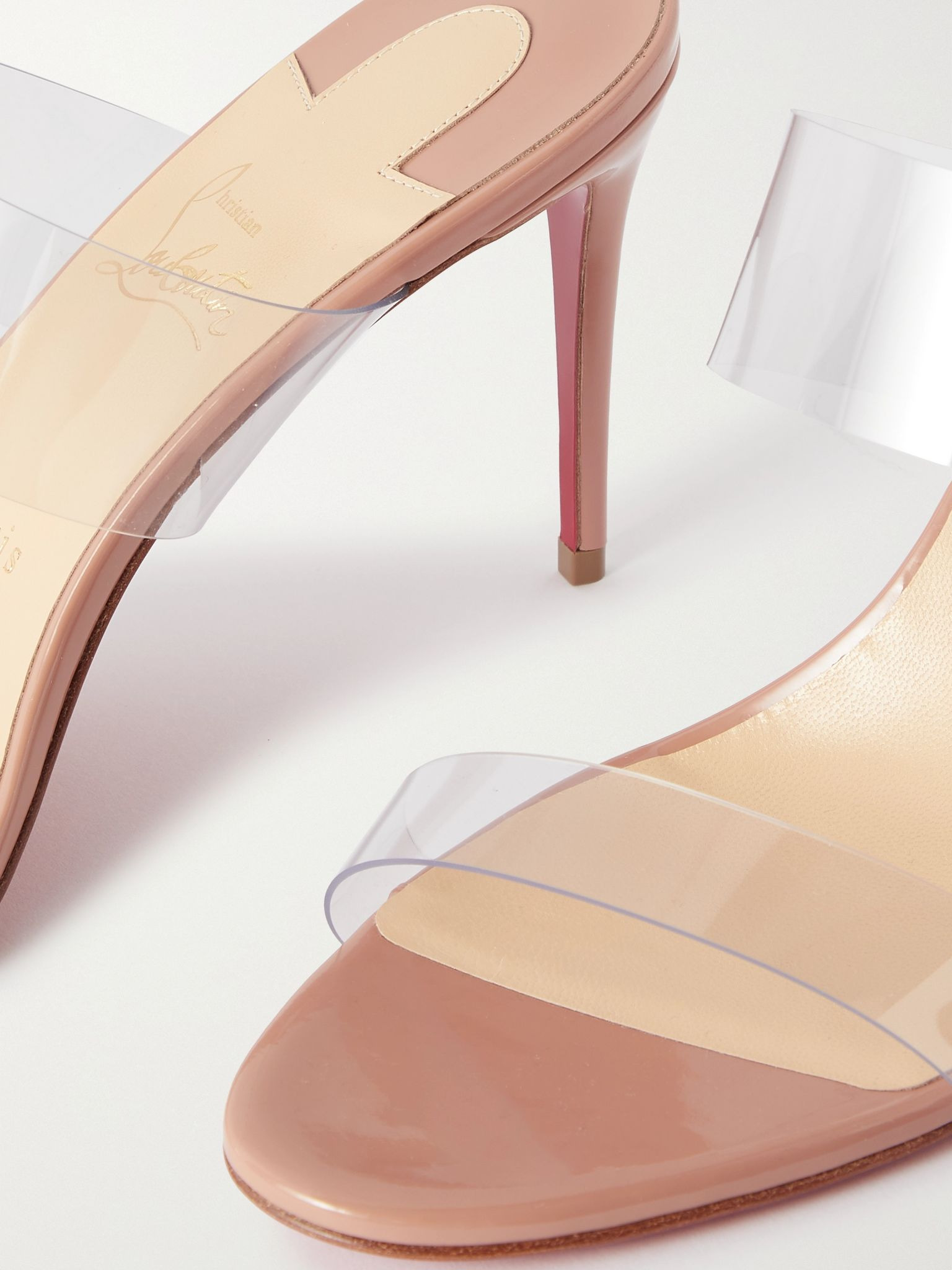 Just Nothing 85 PVC and patent-leather mules Neutral - 4