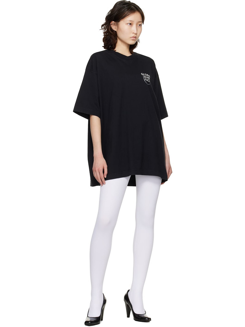VETEMENTS Black 'Global MF' T-shirt outlook