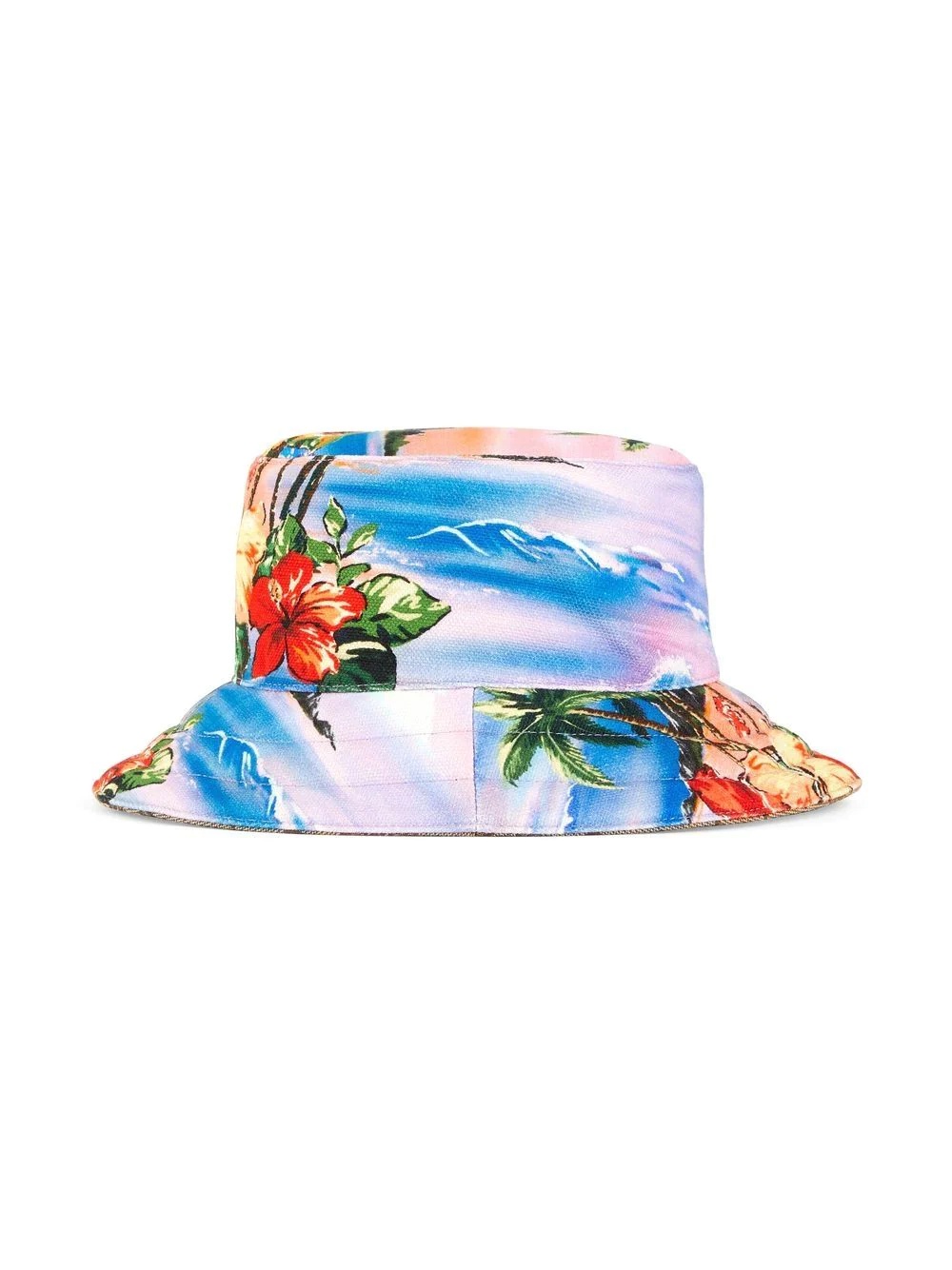 GG canvas and island print reversible bucket hat - 4