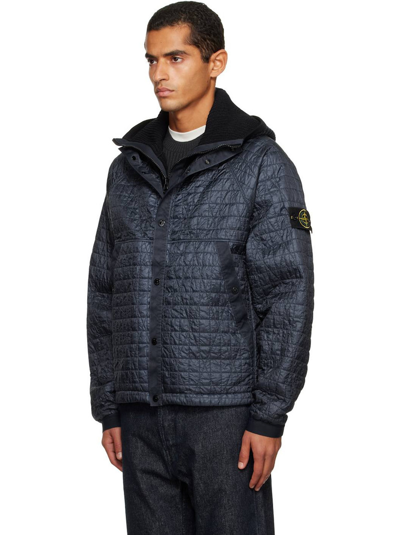 Stone Island Navy 4100023 Crinkle Reps NY Quilted-TC Jacket outlook