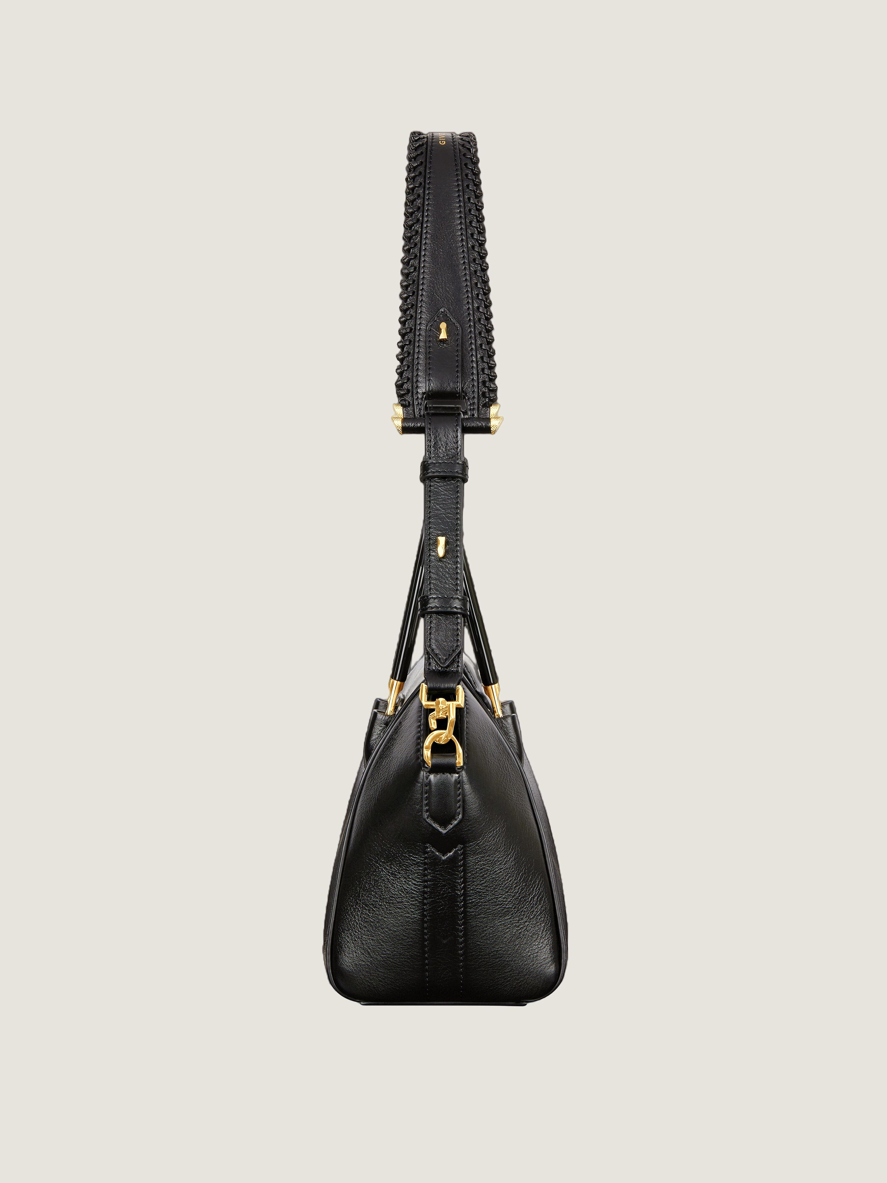 MINI ANTIGONA BAG IN LEATHER WITH METAL HANDLES - 2