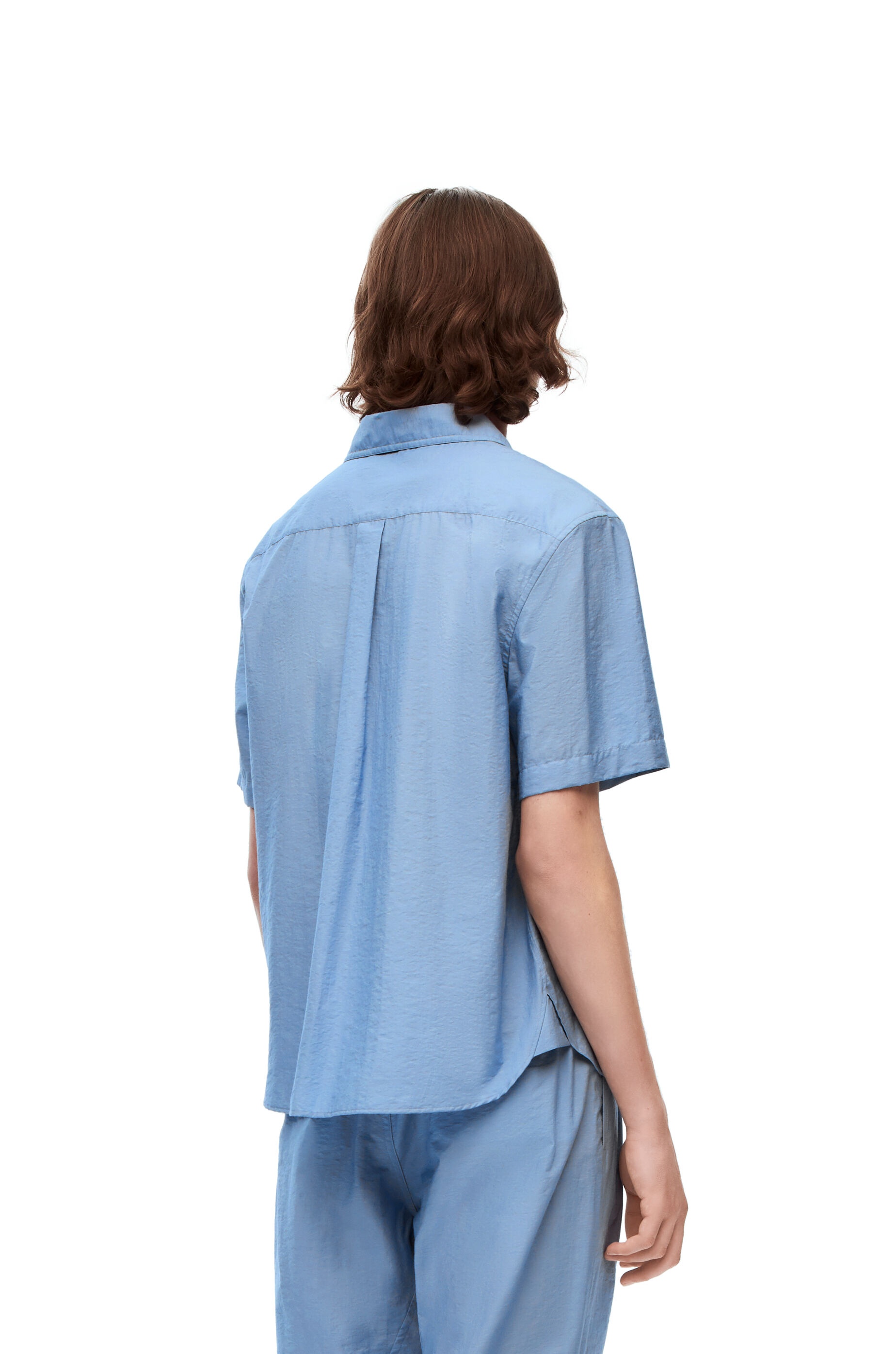 Pleated bowling shirt in cotton and polyamide - 4