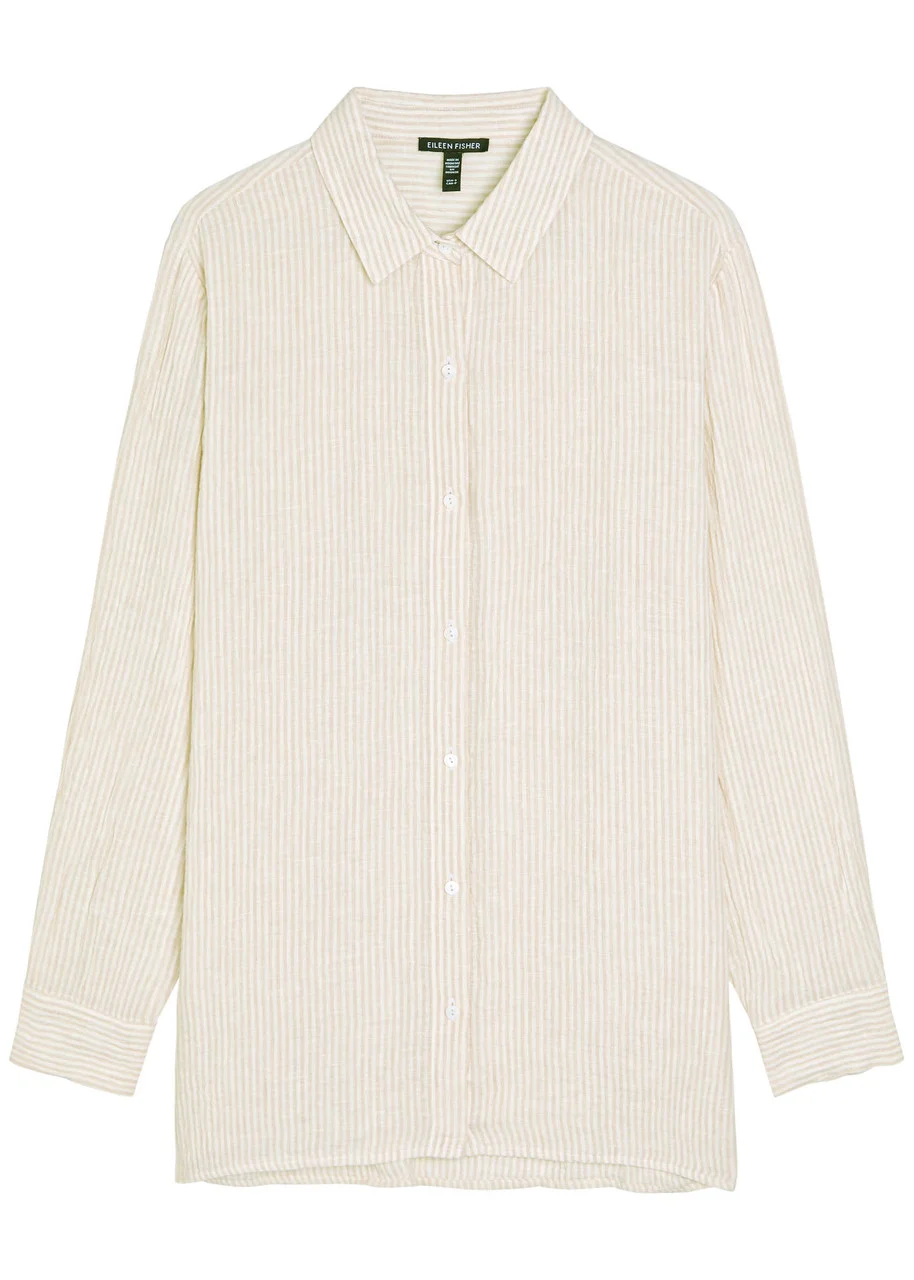Eileen Fisher Striped Linen Shirt - 1