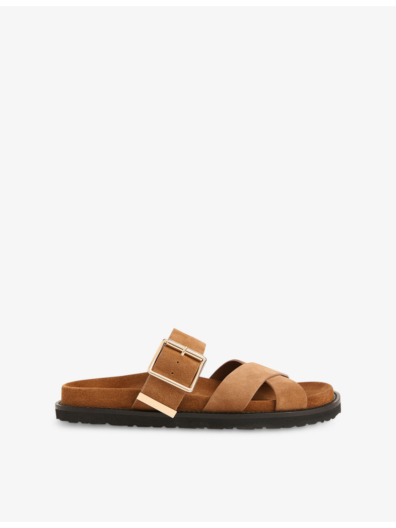 Celestine Buckle-Detail Leather Slider 1