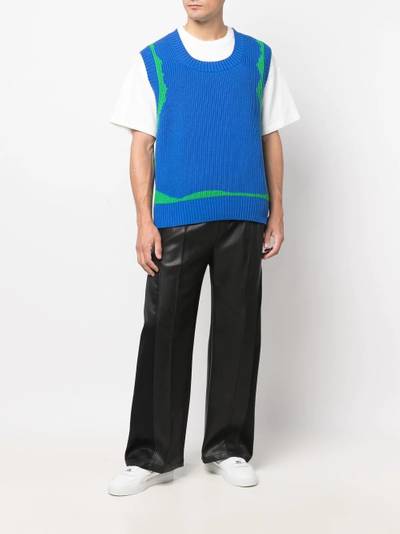 ADER error contrast-trim sweater vest outlook