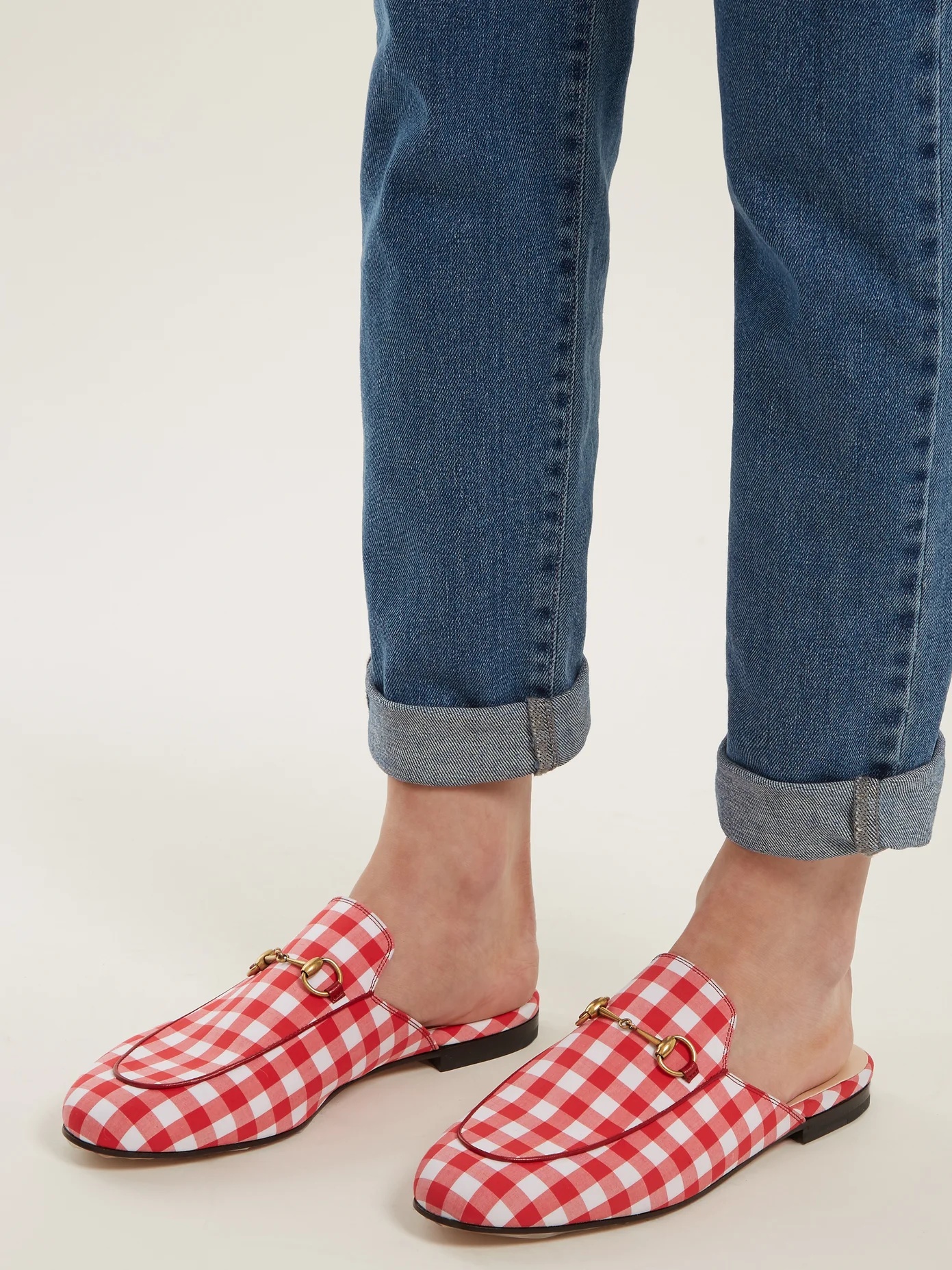 Princetown gingham loafers - 3