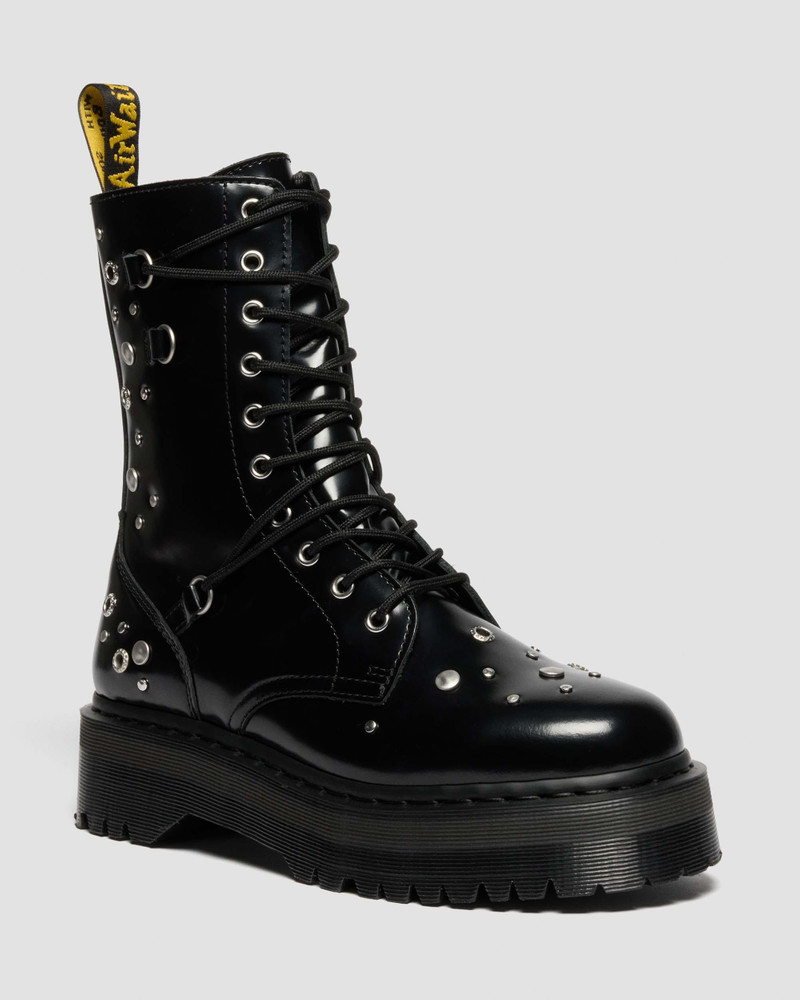 JADON HI Studded Buttero Leather Platform Boots 5
