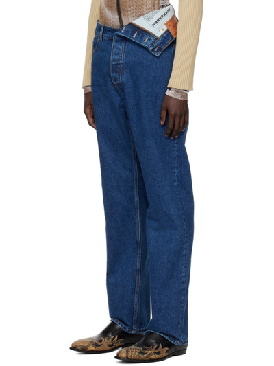 Y/Project Blue Asymmetric Waist Jeans outlook